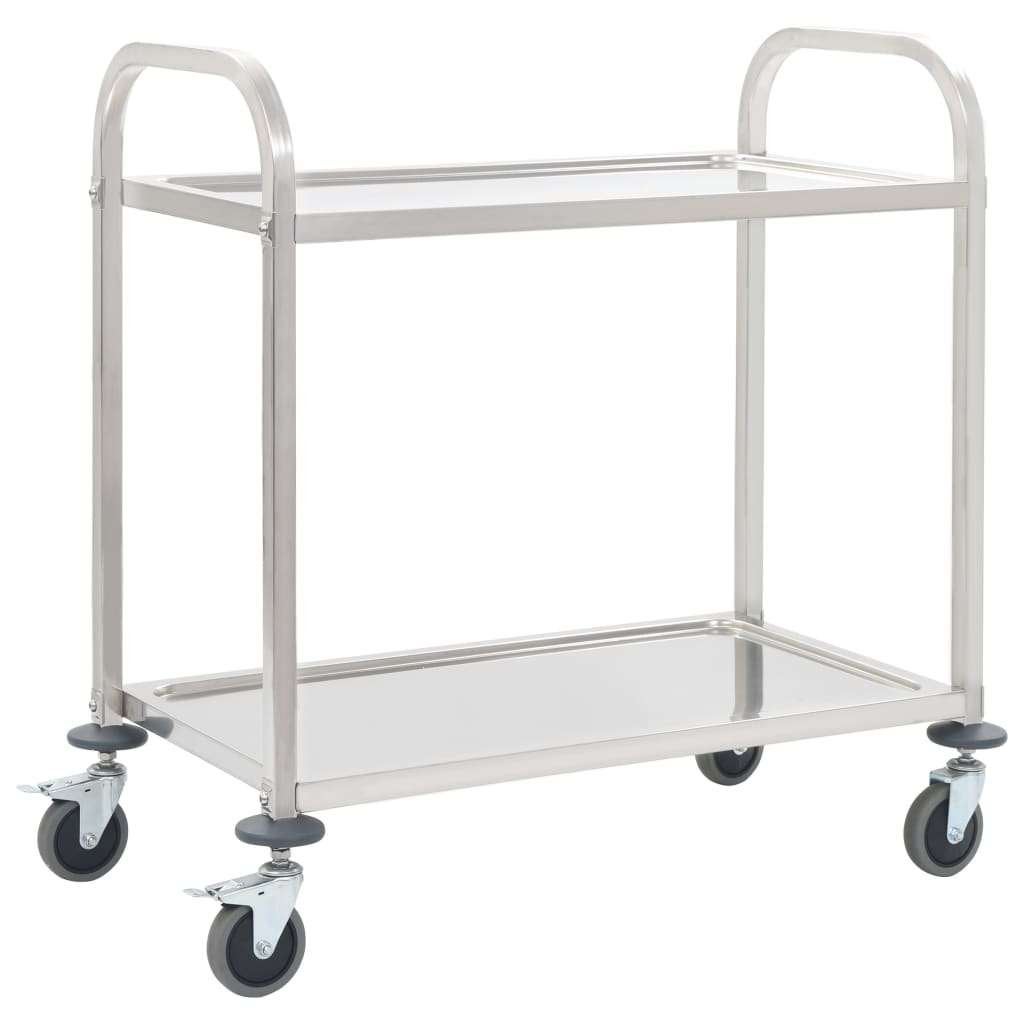 Keukentrolley trolley serveerwagen 2 etages GRATIS BEZORGD!, Overige typen, Verzenden, Nieuw, Metaal