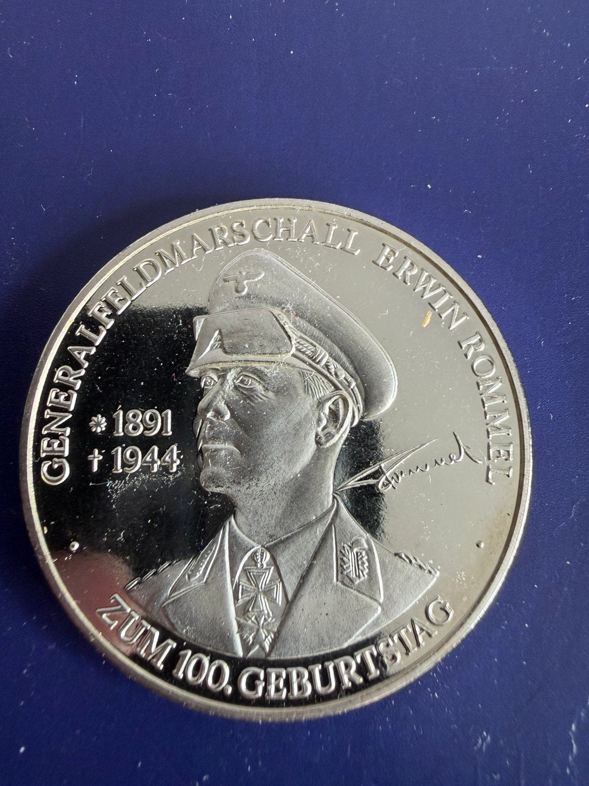 Herdenkingsmunt WO2 Erwin Rommel, Verzenden, Duitsland, Losse munt
