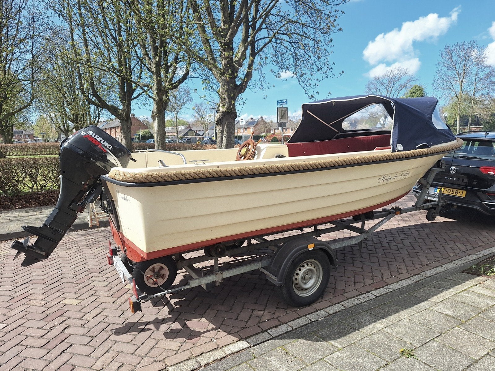 Marfish Playa 510 sloep met 15 pk Suzuki motor en trailer, Ophalen, Buitenboordmotor