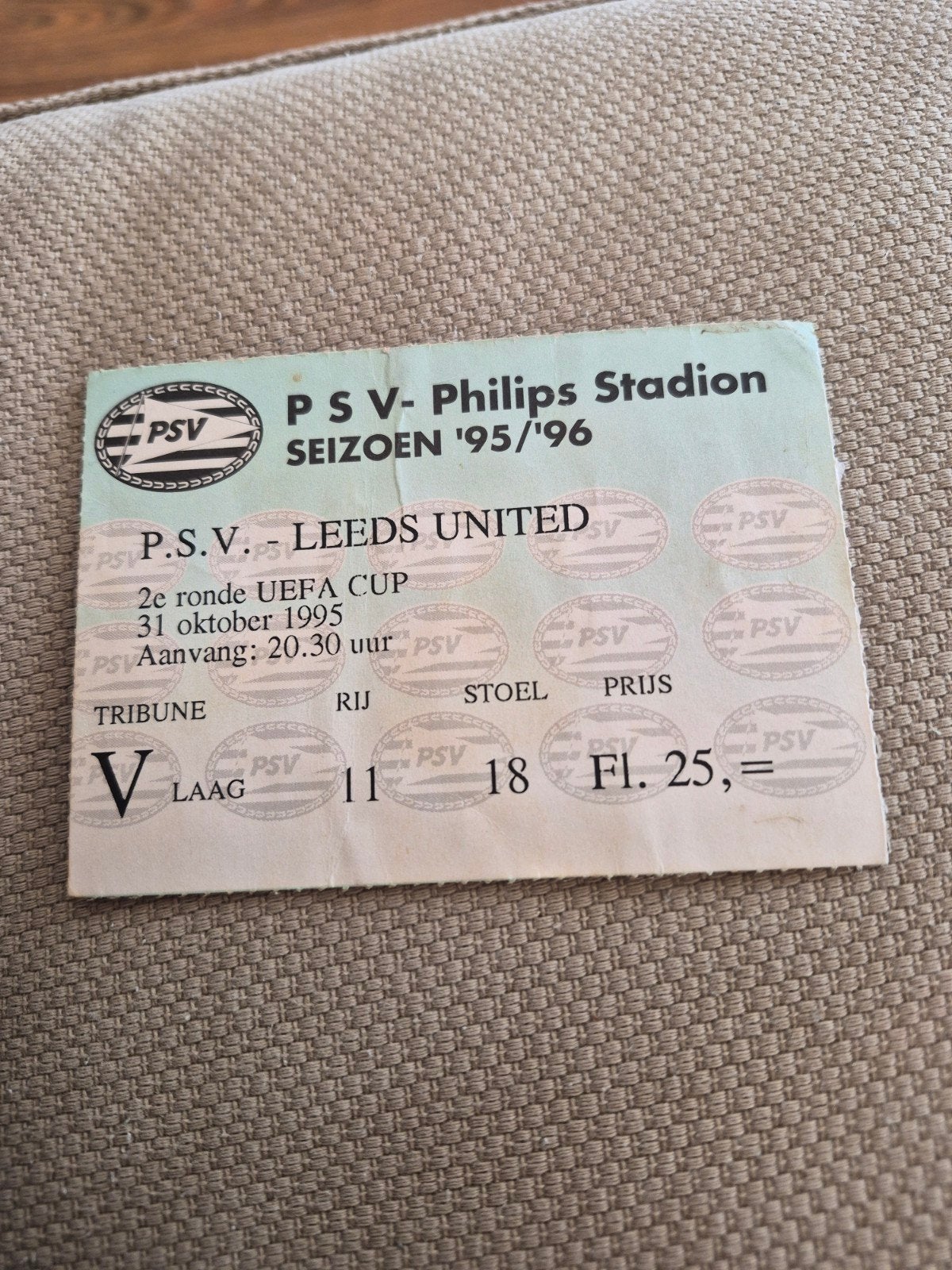 Ticket PSV - Leeds United, Ophalen of Verzenden, Gebruikt, PSV, Overige typen