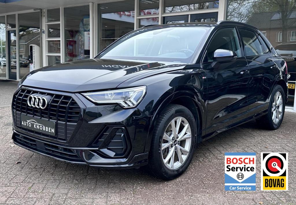 Audi Q3 45 TFSI e S-Line Led, Climat, Keyless, Camera, Carpl, Auto's, Audi, Automatische klimaatregeling, Gebruikt, Zwart, Hybride Elektrisch/Benzine