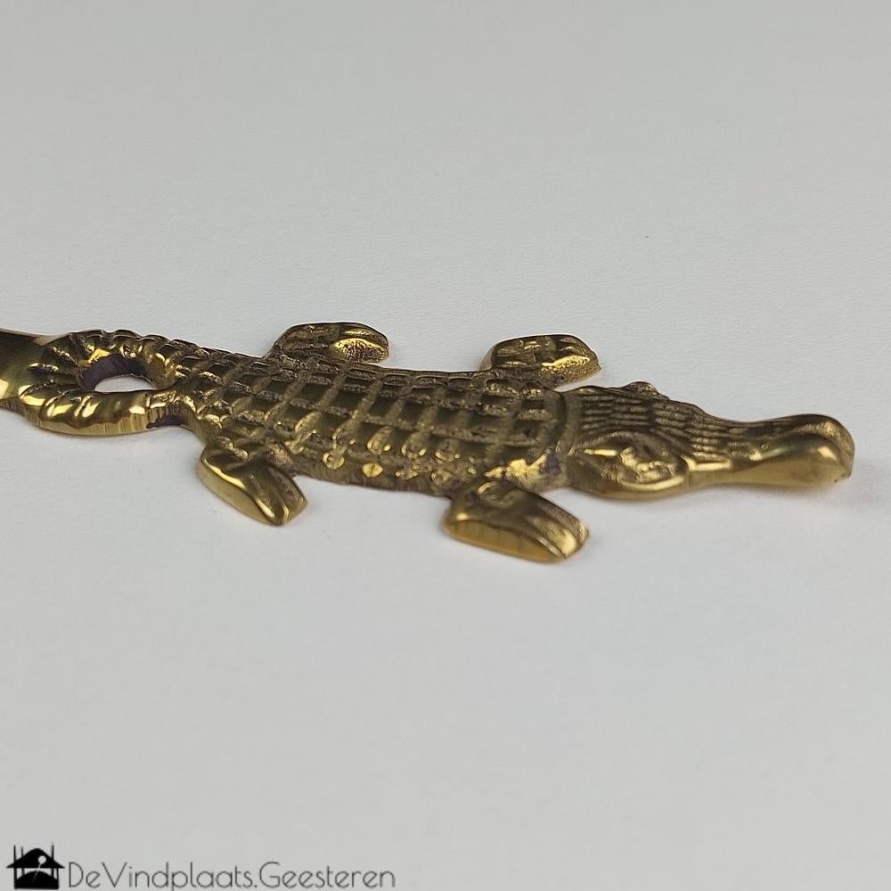Krokodil messing briefopener, Ophalen of Verzenden