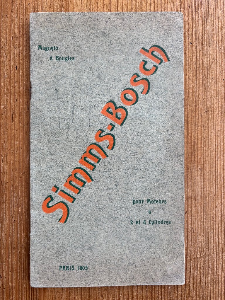Handleiding Simms-Bosch ontstekingsmagneten type HD-h (1905), Ophalen of Verzenden, Overige merken
