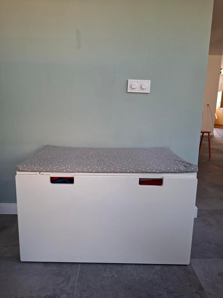 Ikea bureau opberglade met kussen samstad, Ophalen of Verzenden, Gebruikt, Minder dan 50 cm, Minder dan 50 cm