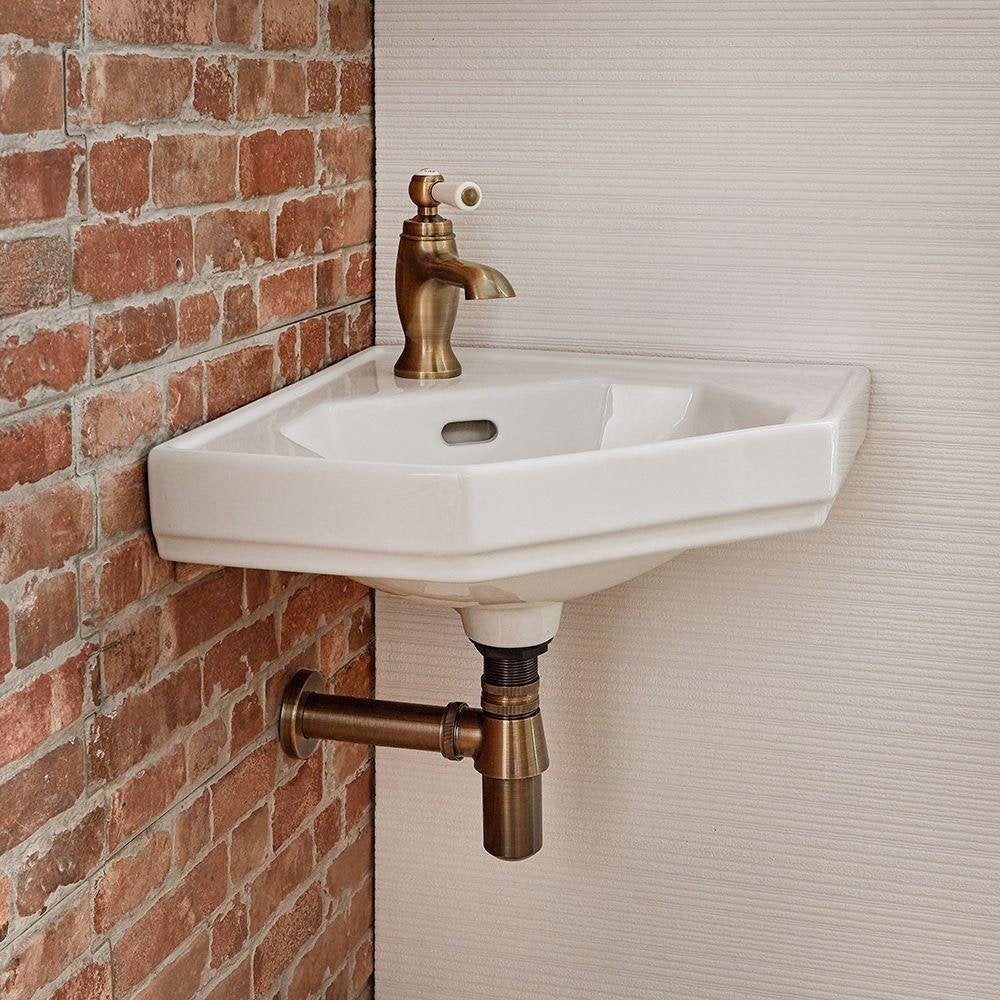 NIEUW Wasbak: Hoekfontein Toilet Keramiek Klassiek Richmond, Ophalen of Verzenden, Nieuw, Wastafel