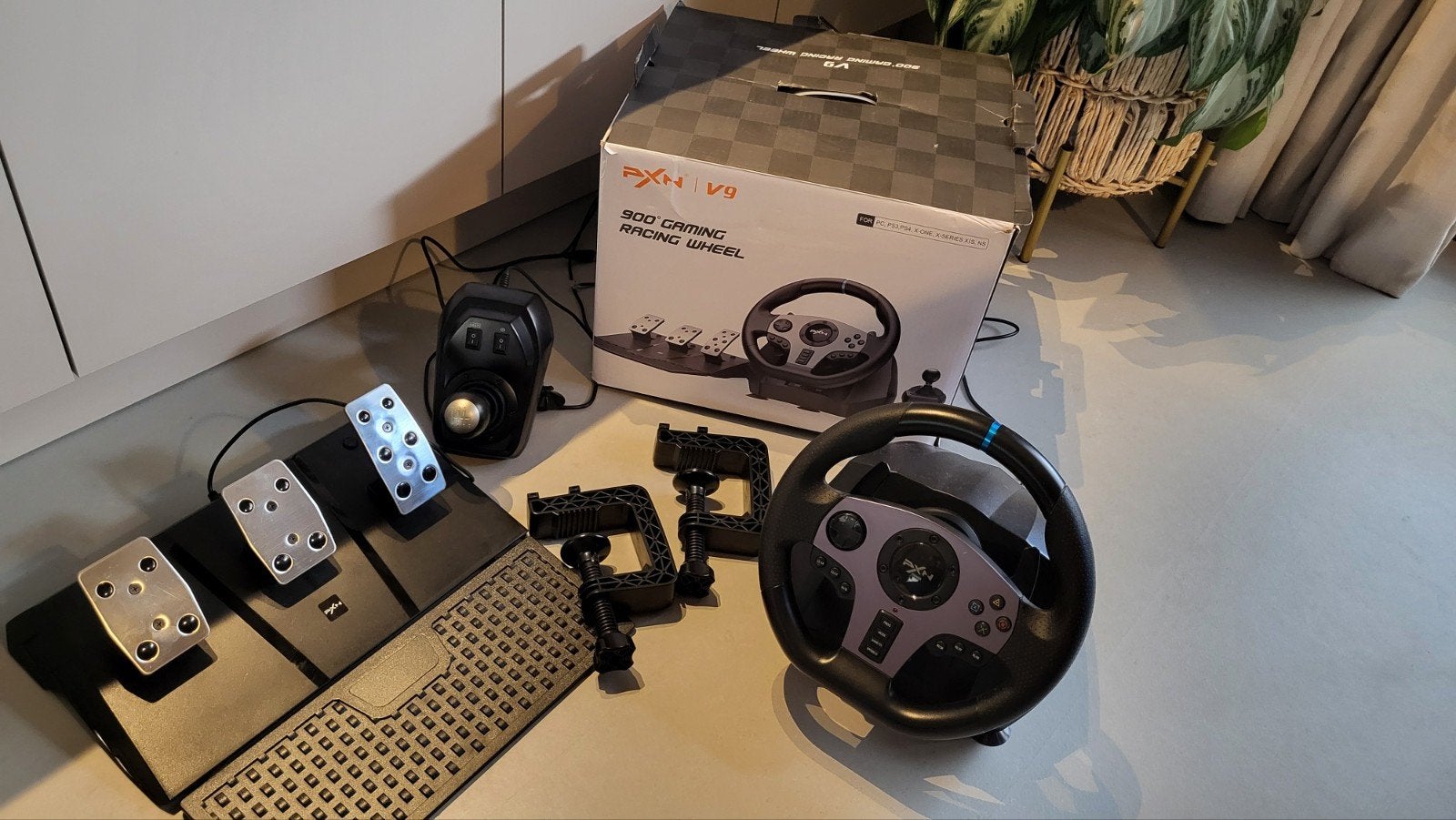 PXN V9 Racestuur, Spelcomputers en Games, Spelcomputers | Sony PlayStation Consoles | Accessoires, Zo goed als nieuw, PlayStation 3