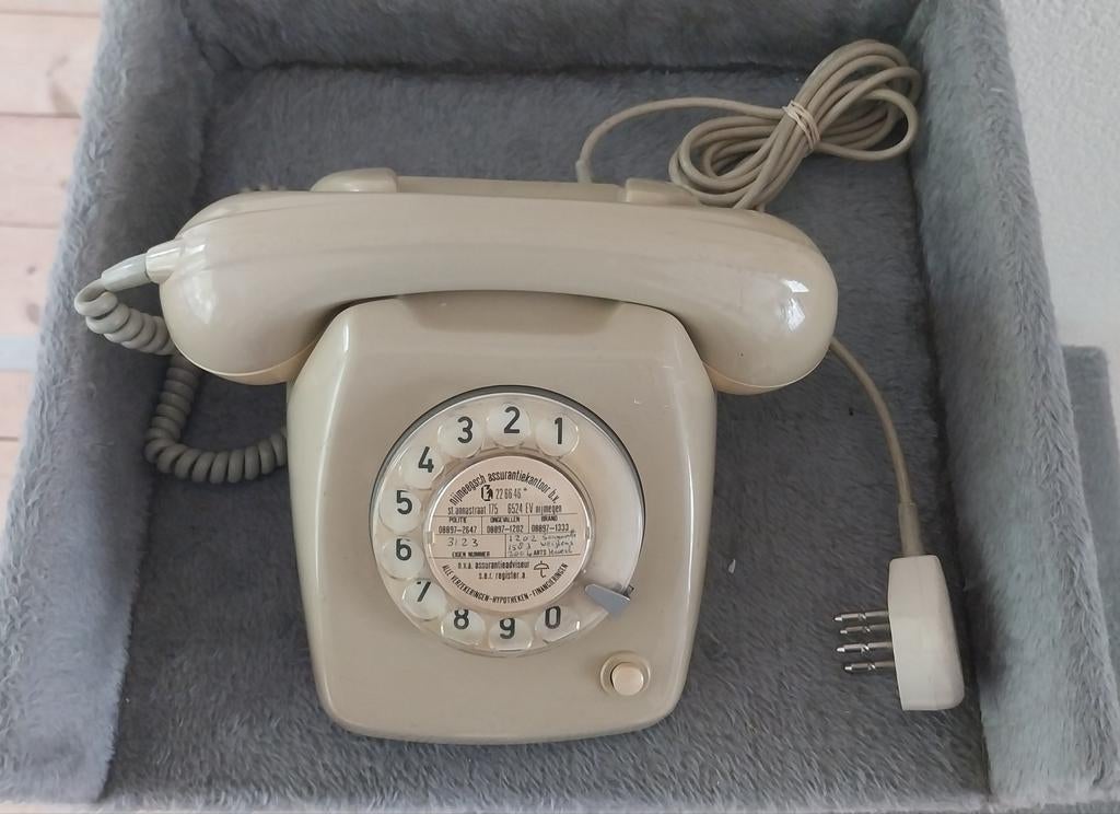 PTT T65 Telefoon met Draaischijf - Grijs, Ophalen of Verzenden, Gebruikt, Met draaischijf