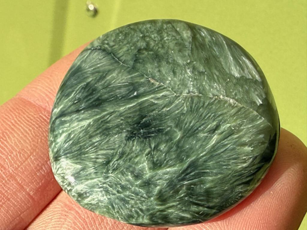 Serafiniet handsteen palmsteen mineralen RR, Ophalen of Verzenden, Mineraal