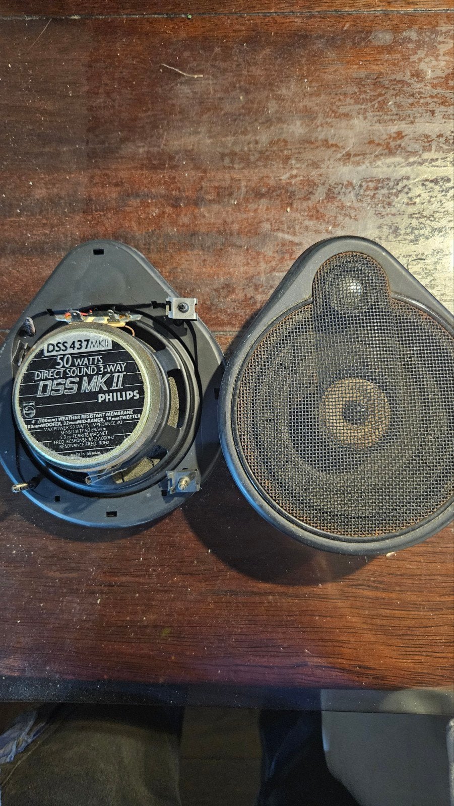 Philips DSS 437 MKII 50 Watt Direct Sound 3-weg speakers, Auto diversen, Ophalen, Gebruikt