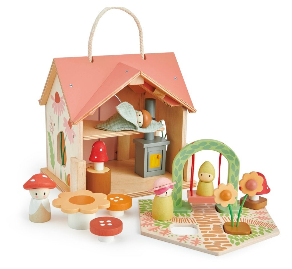 OP=OP Chalet Rosewood poppenhuis Tender Leaf Toys, Nieuw, Ophalen of Verzenden, Dam bvba, Nijverheidsstraat 54F, 2160 Wommelgem, België