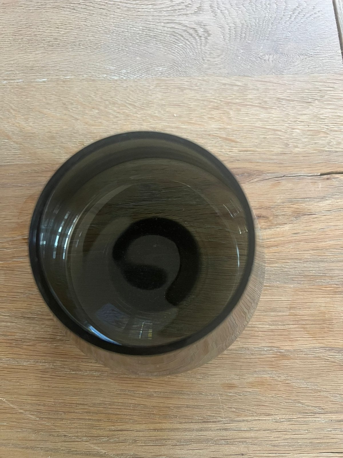 Glazen vaas, Ophalen of Verzenden, Gebruikt, Zwart, Glas