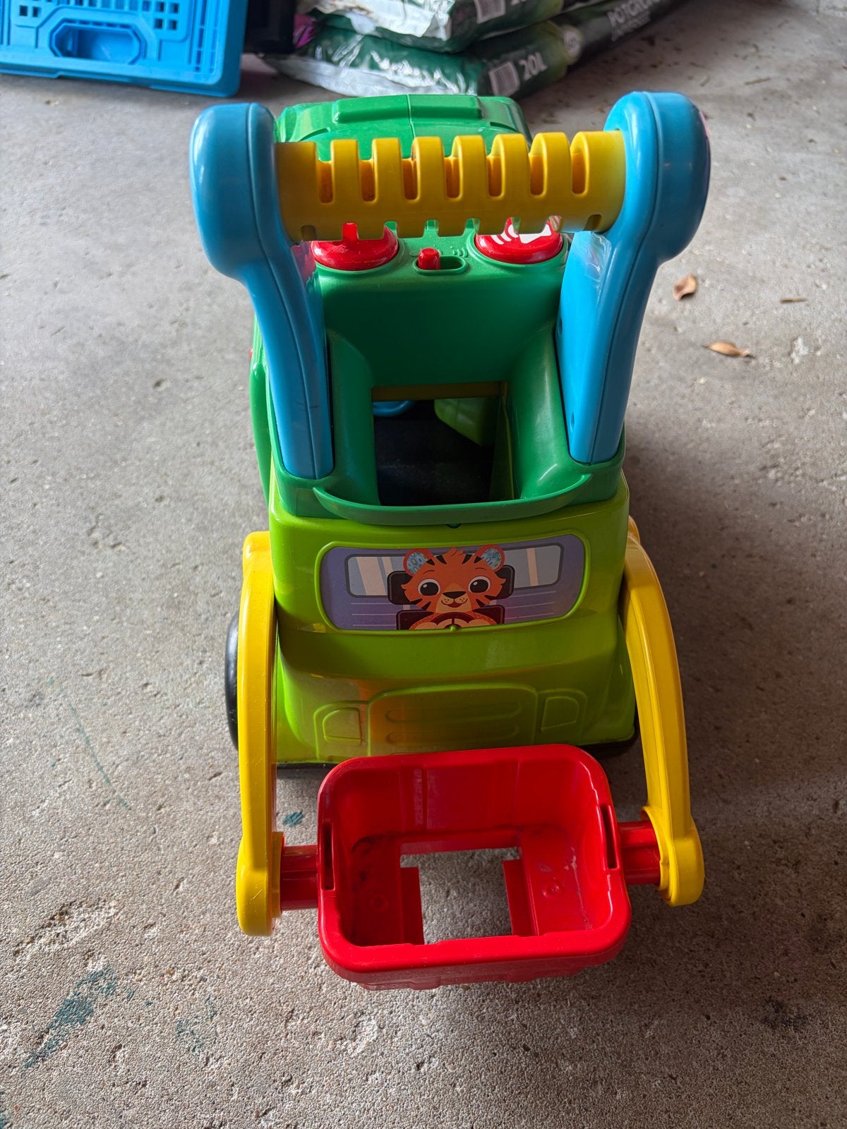 VTech Vuilniswagen Loopwagen met Geluid en Licht, Kinderen en Baby's, Ophalen of Verzenden, Gebruikt, Auto, Met licht