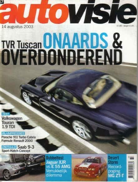 Autovisie 17 2003 : Mercedes Benz E55 AMG - Jaguar XJR - TVR, Ophalen of Verzenden, Gelezen, Algemeen