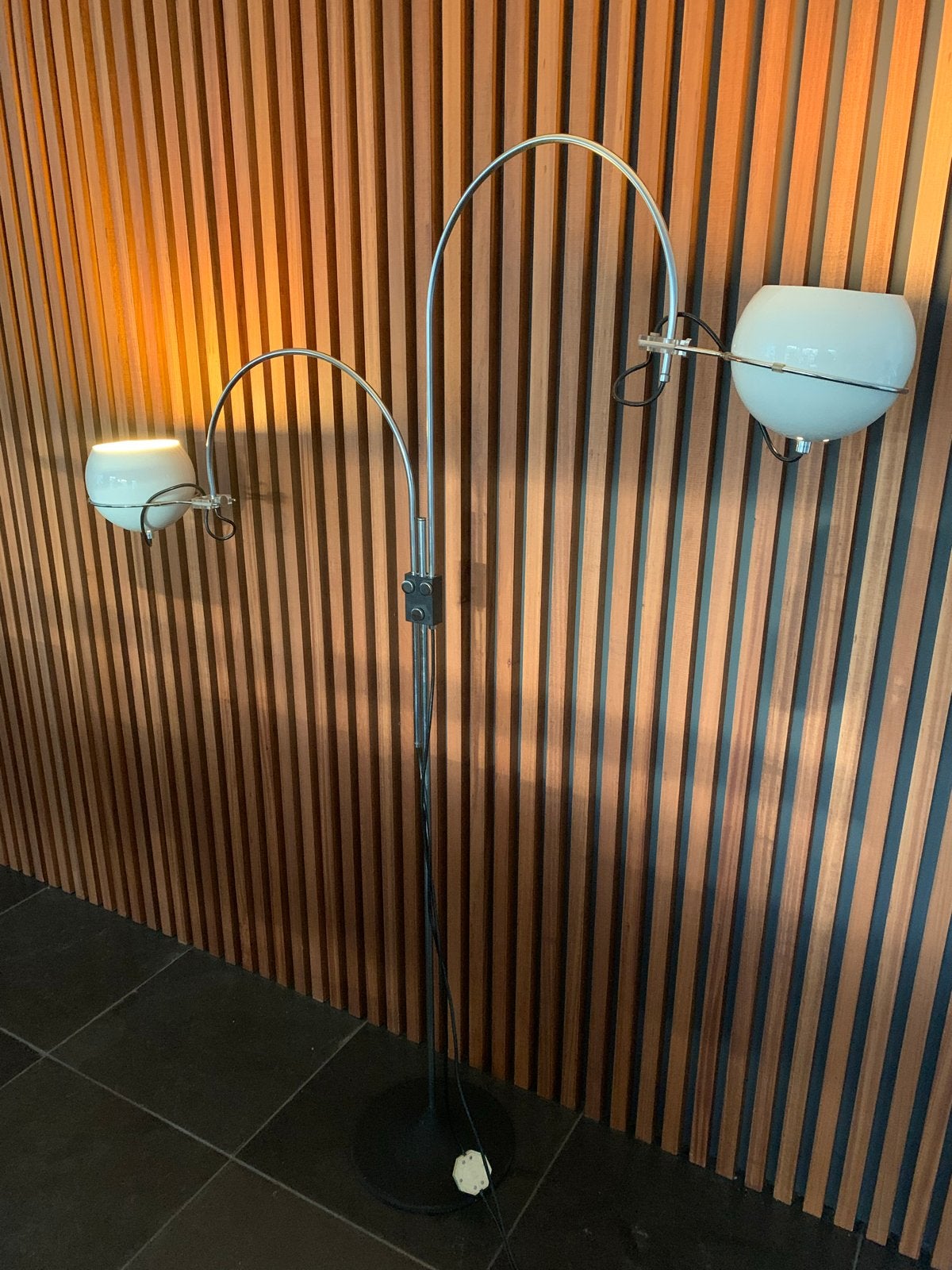Vintage Gepo Vloerlamp met Twee Bollen - Jaren '70 Design, Ophalen