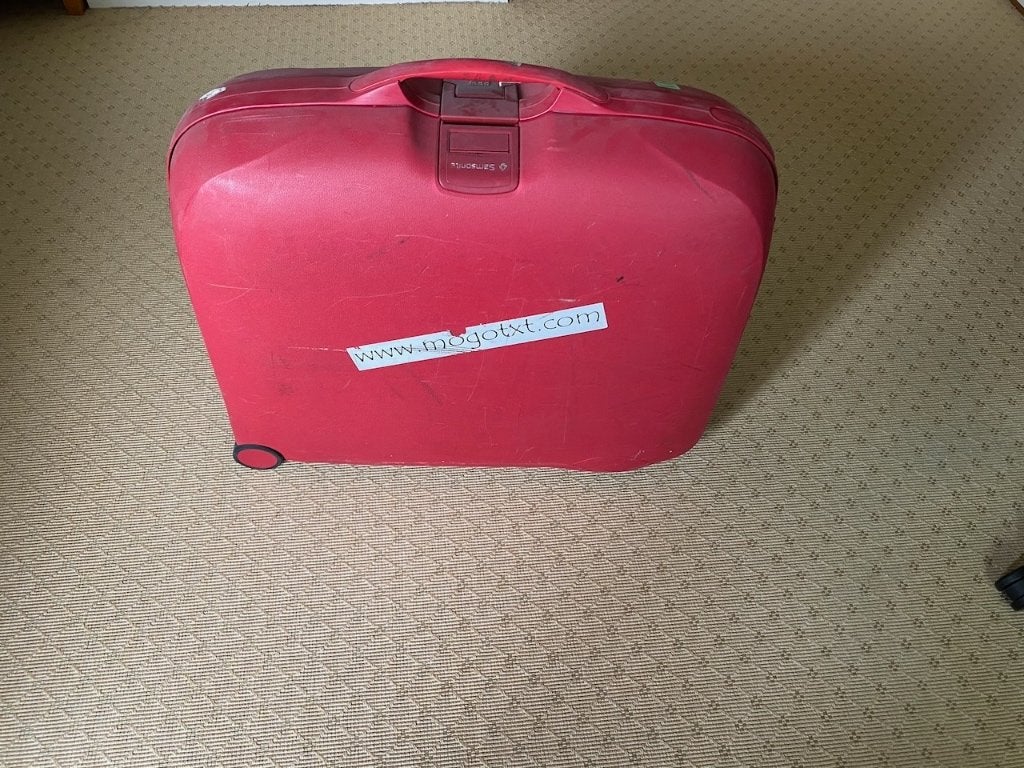Vintage Samsonite hardshell rode koffer large, Sieraden, Tassen en Uiterlijk, Koffers, Gebruikt, Hard kunststof, 70 cm of meer