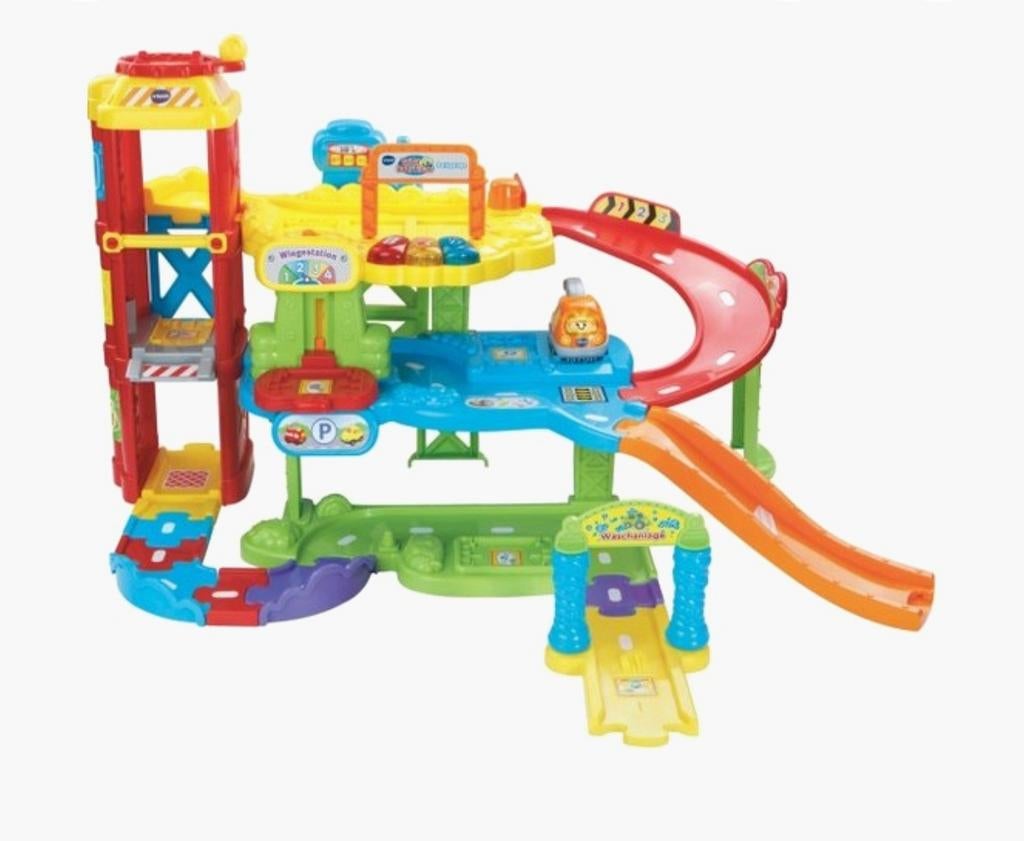 VTech Garage met extra wegset - Zo goed als nieuw!, Ophalen of Verzenden, Zo goed als nieuw, 2 tot 4 jaar