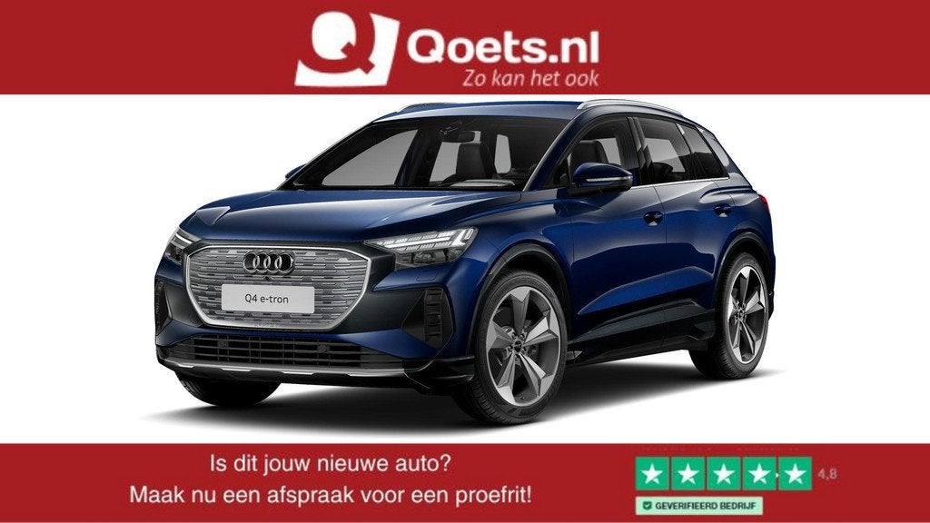Audi Q4 e-tron 50 quattro Advanced edition 77 kWh Interieurp, Auto's, Audi, Automaat, 12 maanden, Stof, Zwart