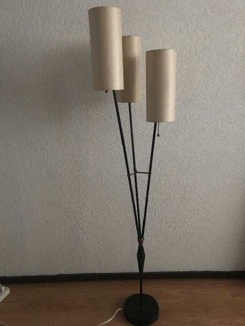 Vintage/retro vloerlamp 1950s/1960s, Antiek en Kunst, Kunst | Designobjecten, Ophalen, Lamp, Metaal