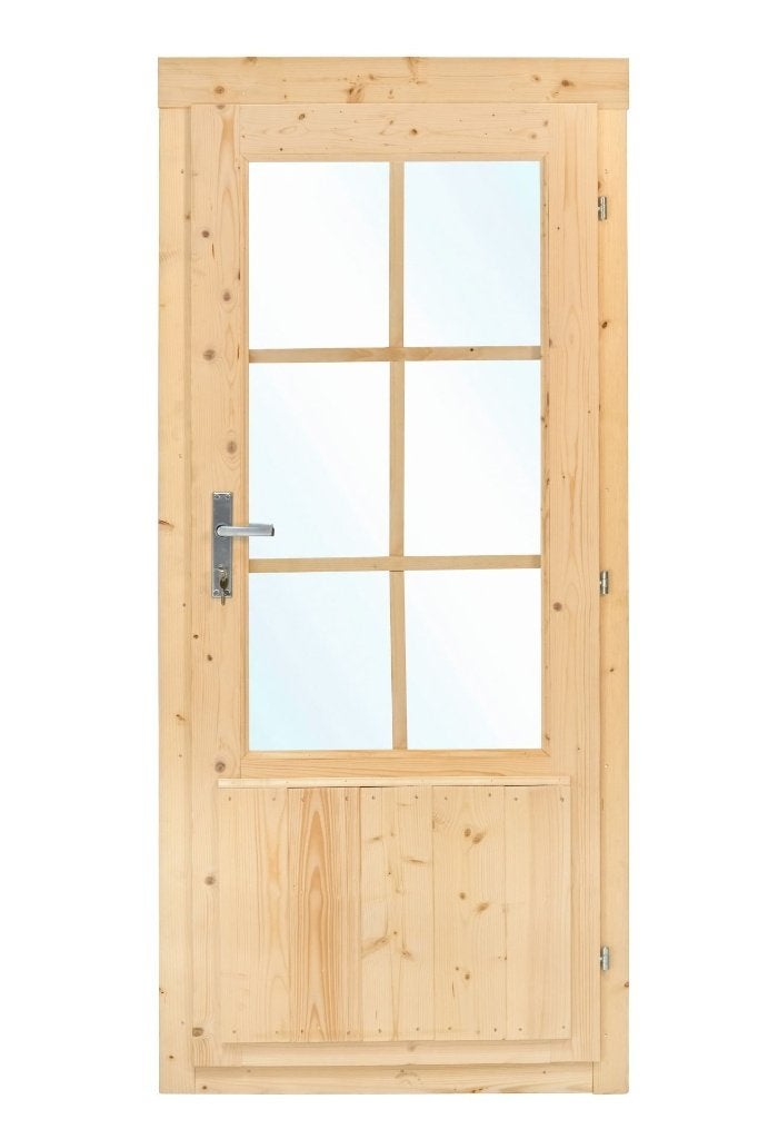Enkele deur D6 voor blokhut, Ophalen of Verzenden, Nieuw, Hout, Overige typen