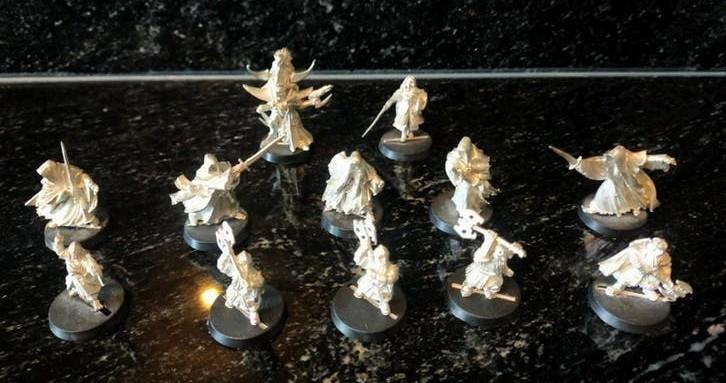 Warhammer Lord of the Rings metalen figuren set (12 stuks), Hobby en Vrije tijd, Ophalen of Verzenden, Zo goed als nieuw, 1:50 of kleiner