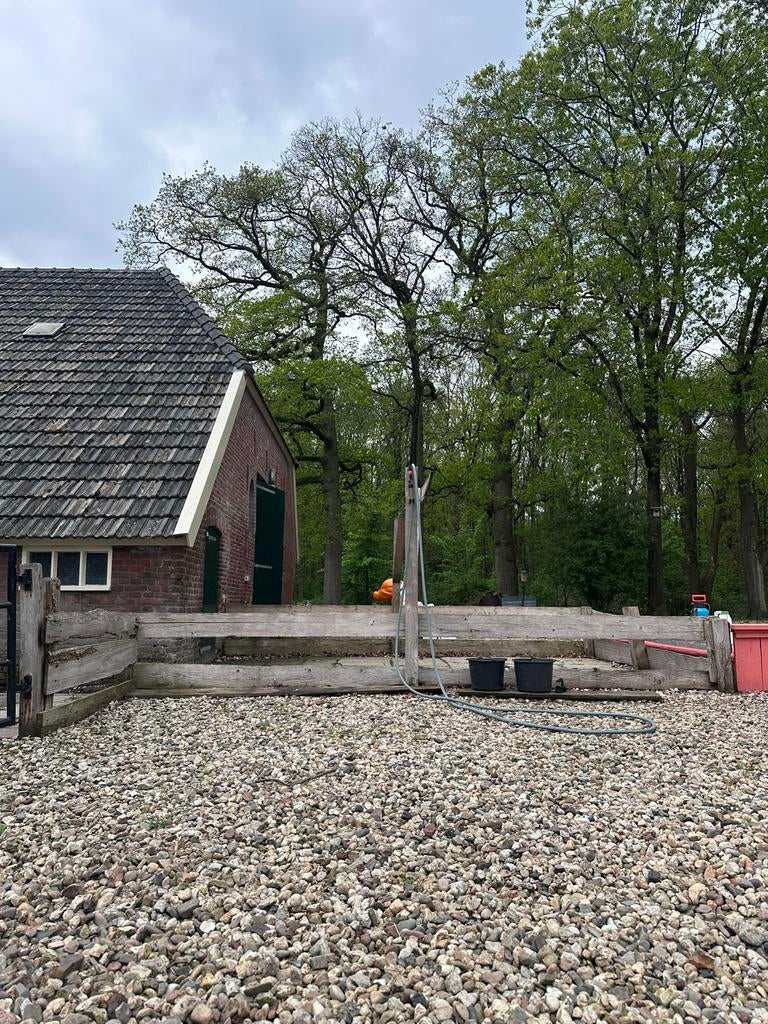 Gratis hout - Houten Hekwerk met Poort, Doe-het-zelf en Verbouw, Hout en Planken, Gebruikt, Ophalen of Verzenden, 50 mm of meer