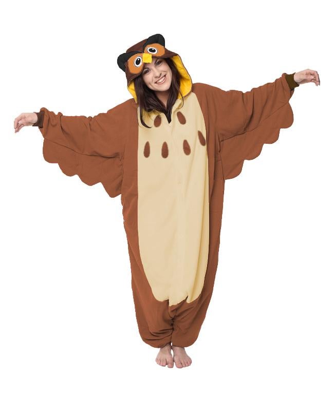 Bruine Uil 152-158 Onesie Verkleedpak Carnavalpak *defect, Ophalen of Verzenden, Nieuw, 146 t/m 152, Jongen of Meisje