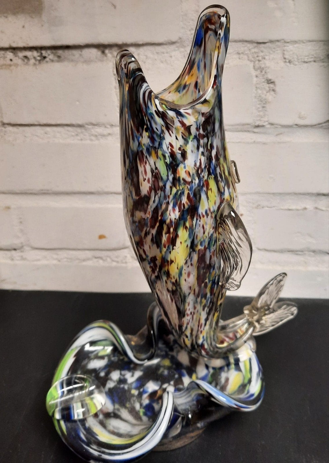 Prachtig mondgeblazen glazen sculptuur / vaas / asbak, Ophalen of Verzenden