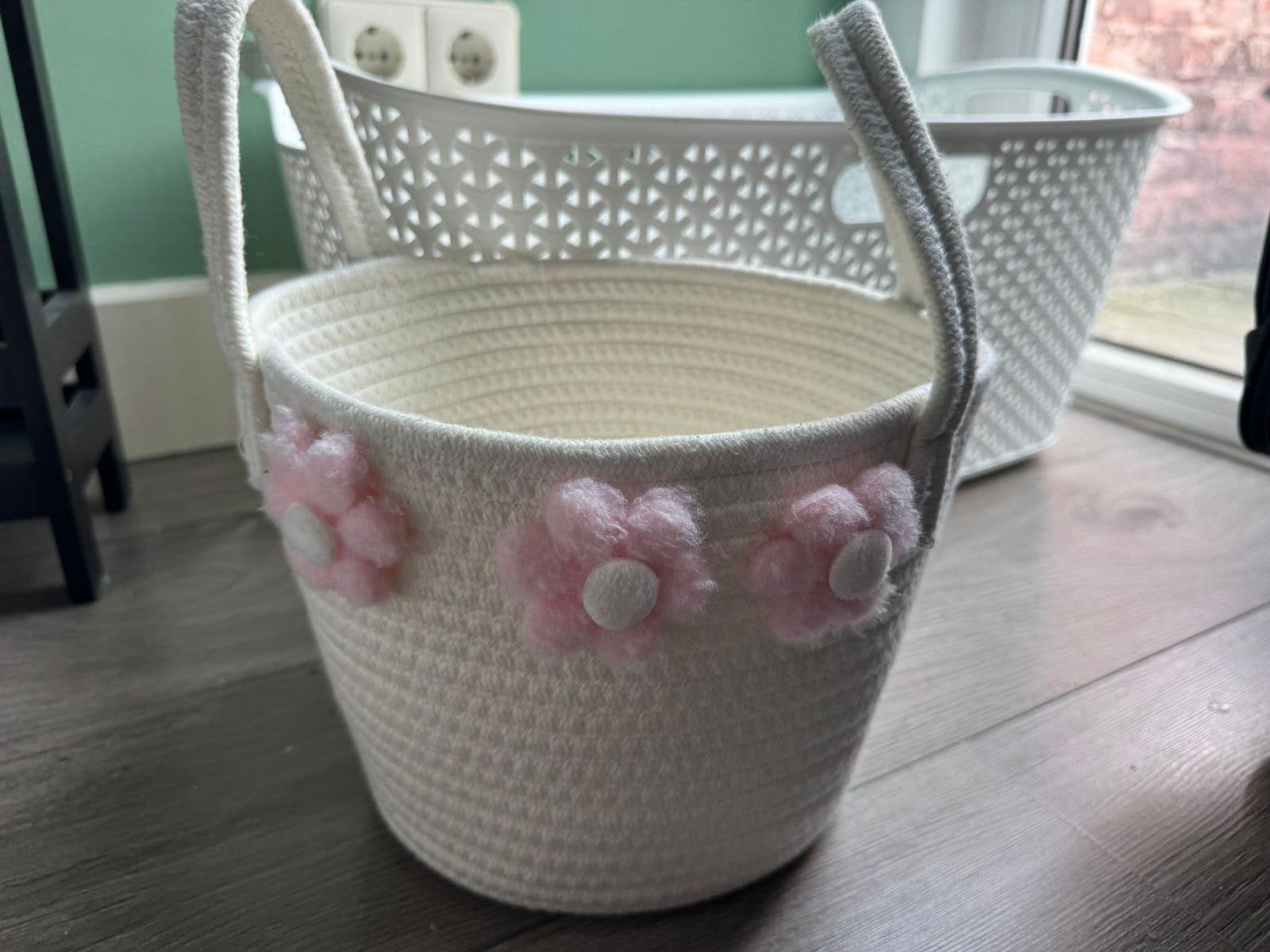 Leuke opbergmanden: panda en bloemen design, Ophalen of Verzenden, Gebruikt