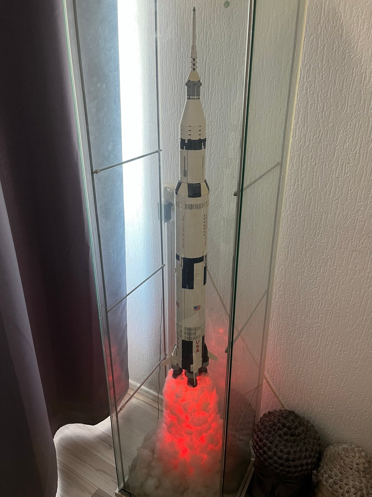LEGO Saturn V raket met display en verlichting, Ophalen, Zo goed als nieuw, Overige merken