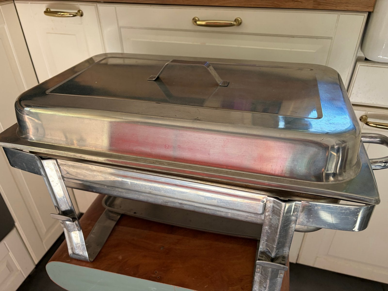 Chafing dish / Warmhoudschaal RVS, Zilver, Ophalen of Verzenden, Metaal, Overige merken