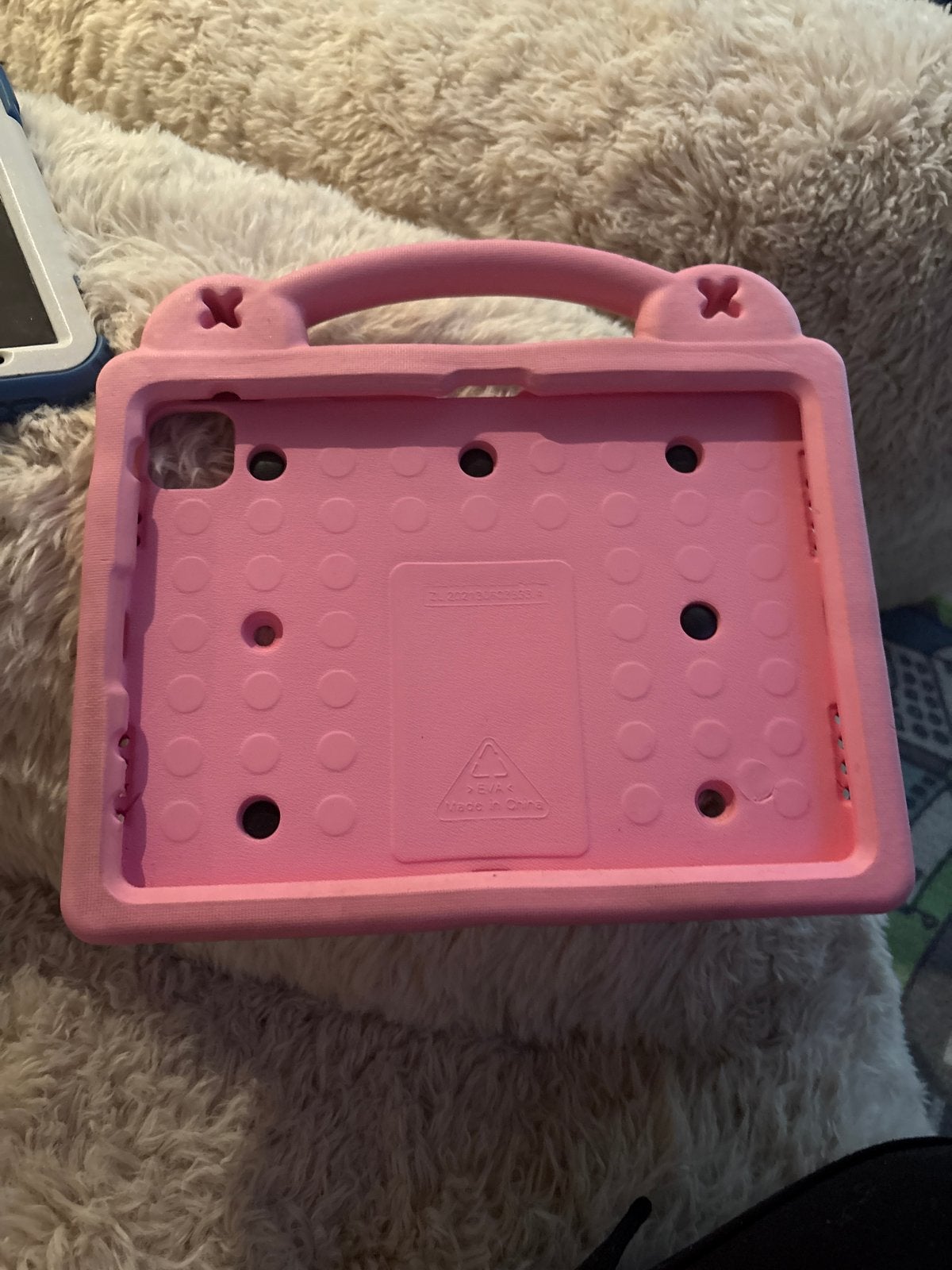 Roze iPad hoes met handvat en standaard, Gebruikt, Ipad 10 of A16 11 inch, 11 inch, Bescherming voor- en achterkant