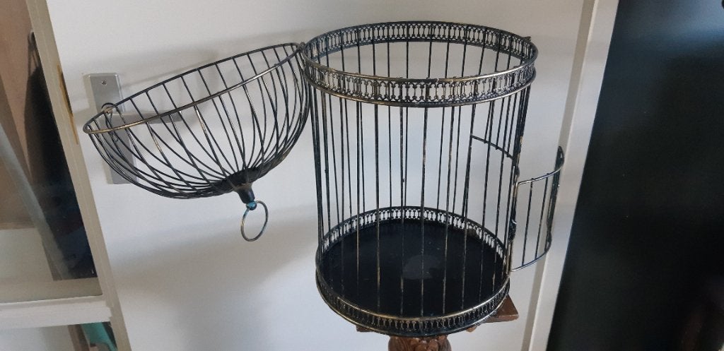 Plantenpot kooi groot gothic steampunk vampire stijl, Gebruikt, Rond, Binnen, Metaal