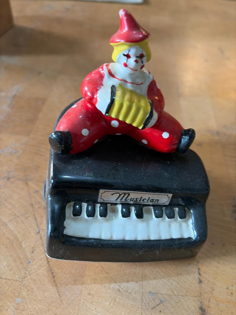 Vintage Clown op Piano muziekdoosjes - Muzikant Decoratie, Ophalen of Verzenden