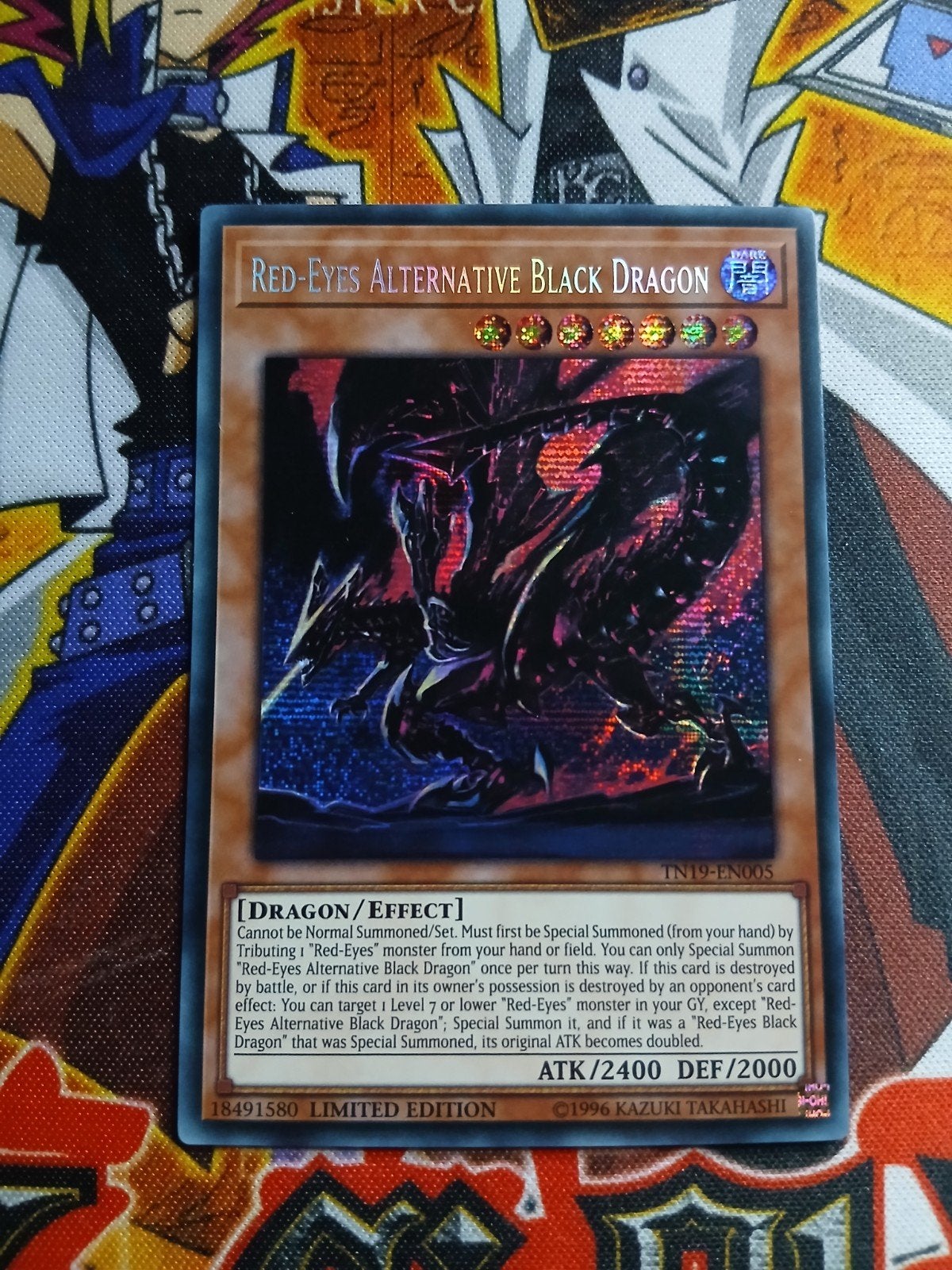 Red-Eyes Alternative Black Dragon - Secret Rare TN19 - YGO, Ophalen of Verzenden, Zo goed als nieuw, Foil