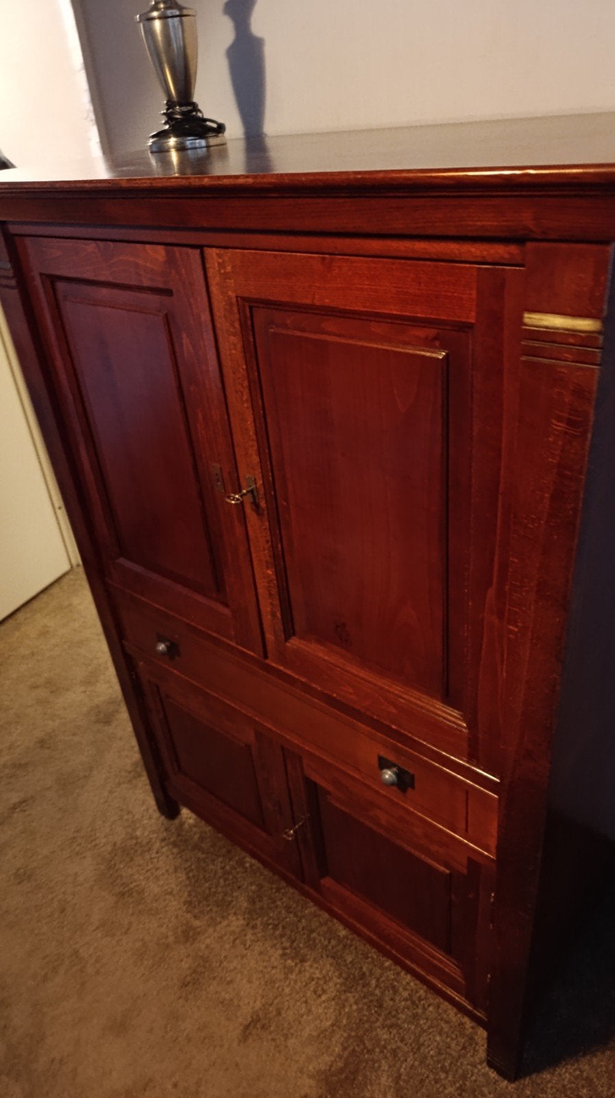 Houten kast met deuren en lades - 114x60x147 cm, Ophalen, Gebruikt