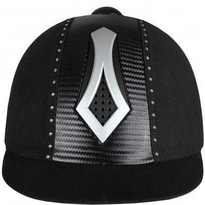 Zwarte Horka Falcon strass cap maat 54 en 56, Dieren en Toebehoren, Paardrijkleding, Sierdetails, Nieuw, Ophalen of Verzenden