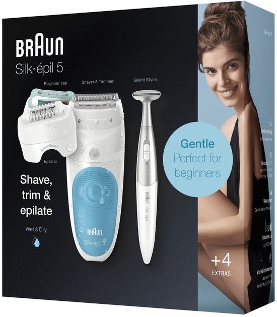 Braun Silk-épil 5 Epilator & Bikini Styler - Nat & Droog, Nieuw, ..., Ophalen of Verzenden, ...