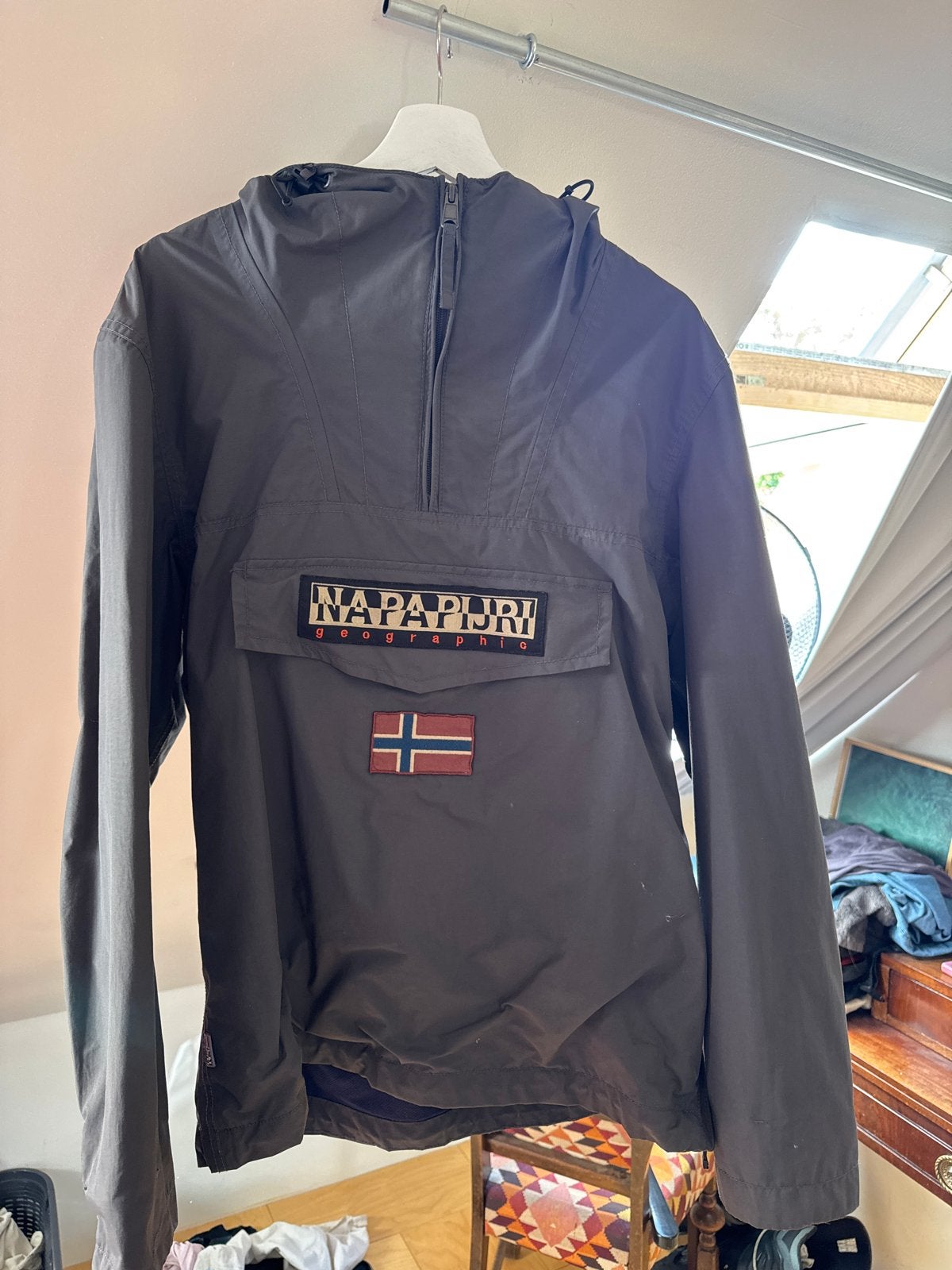 Napapijri Geographic Anorak Jas - Maat M, Kleding | Heren, Jassen | Zomer, Ophalen of Verzenden, Zo goed als nieuw, Maat 48/50 (M)