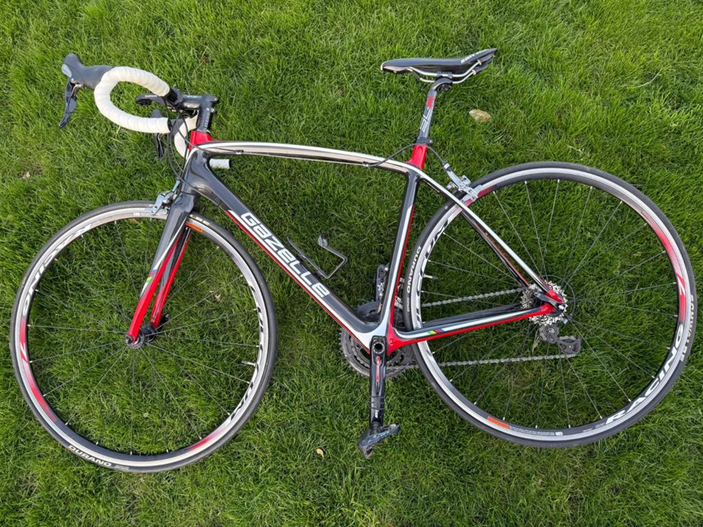 Gazelle Carbon 52inch medium frame racefiets, Garmin, Fietsen en Brommers, Ophalen, Aluminium, 49 tot 53 cm, Zo goed als nieuw
