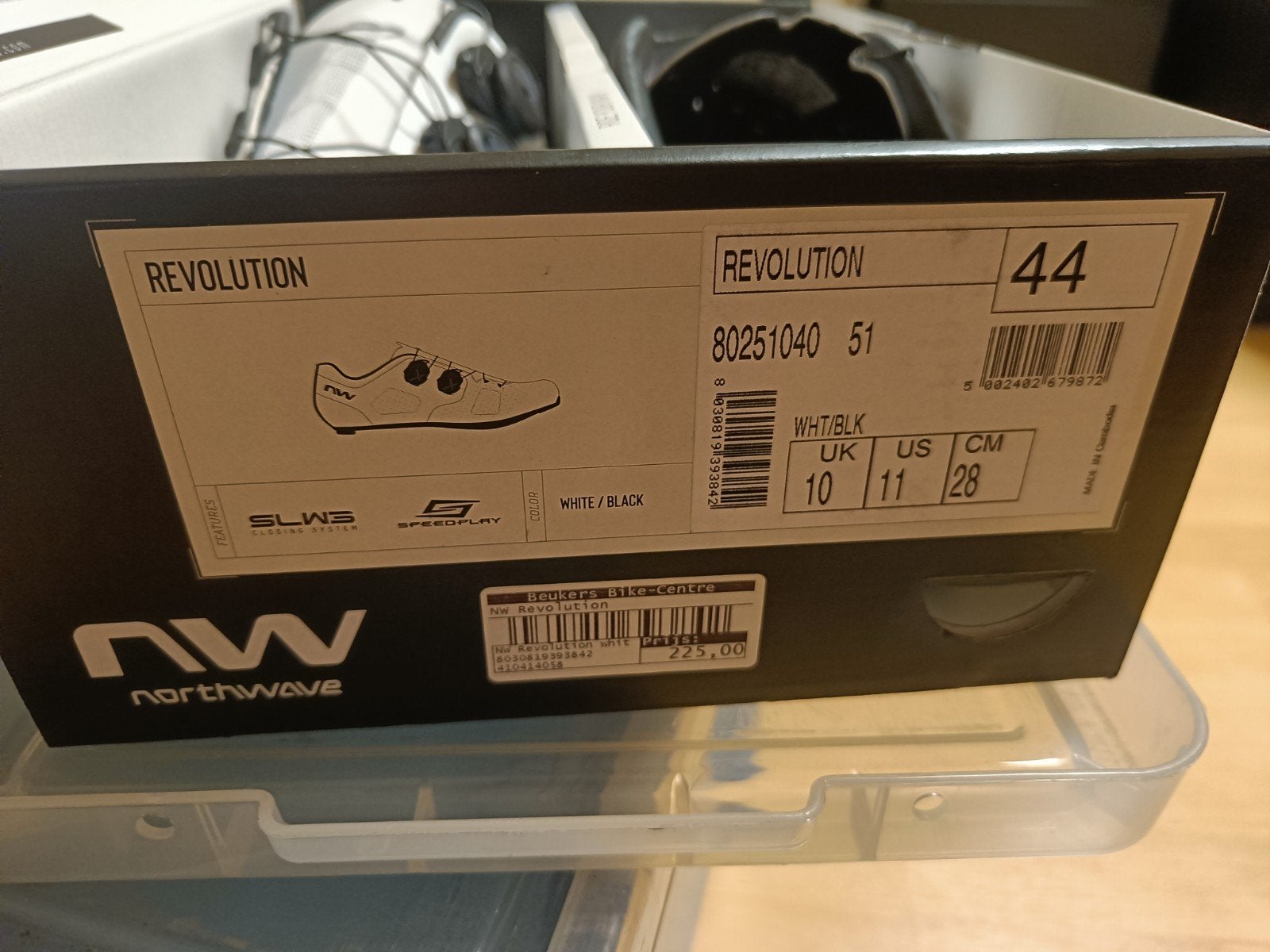 Northwave Revolution Fietsschoenen Maat 44 Wit/Zwart, Fietsen en Brommers, Fietsaccessoires | Fietskleding, Heren, Schoenen, Ophalen of Verzenden