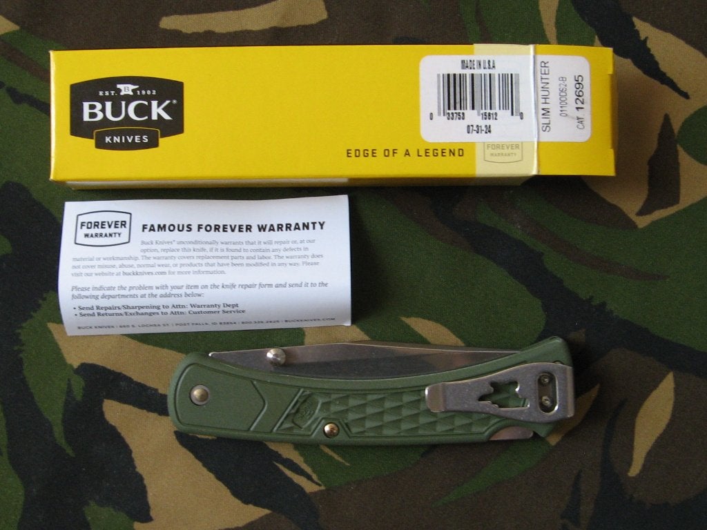Buck 110 OD Green - Zakmes Backpack EDC Mes, Caravans en Kamperen, Kampeergereedschap, Nieuw, Ophalen of Verzenden
