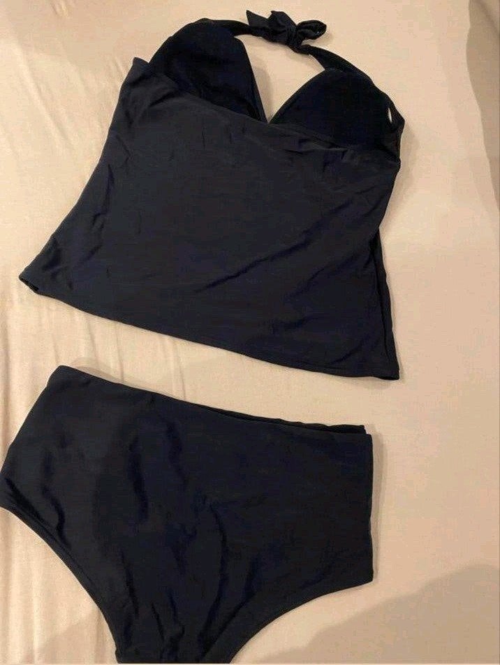 Hema donkerblauwe Tankini mt 44 46., Kleding | Dames, Badmode en Zwemkleding, Overige typen, Blauw, Ophalen of Verzenden, Zo goed als nieuw