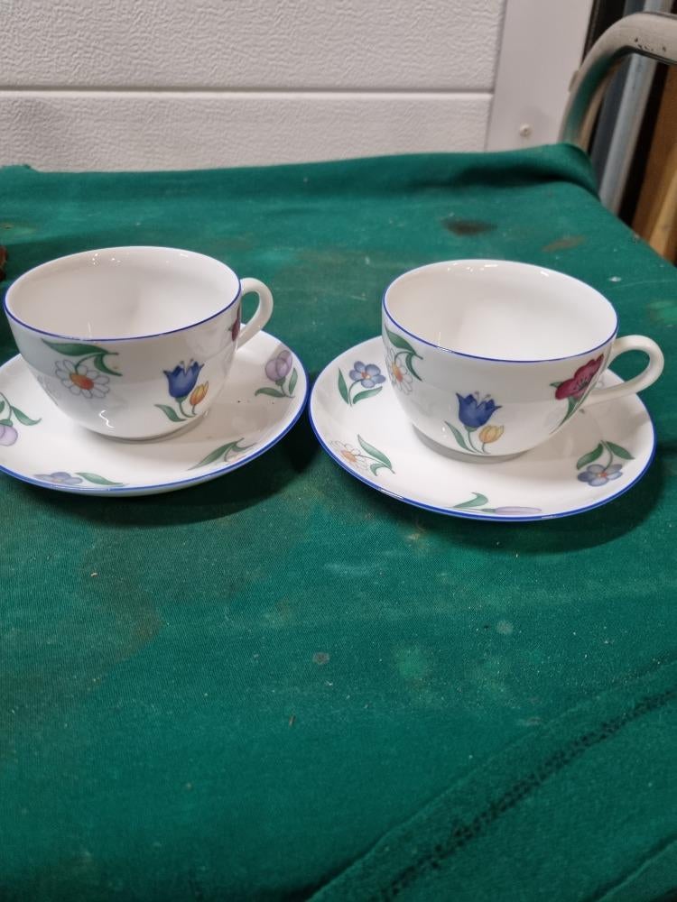 kop en schotel alt regensburg bloemen, Antiek en Kunst, Antiek | Servies los, Ophalen of Verzenden