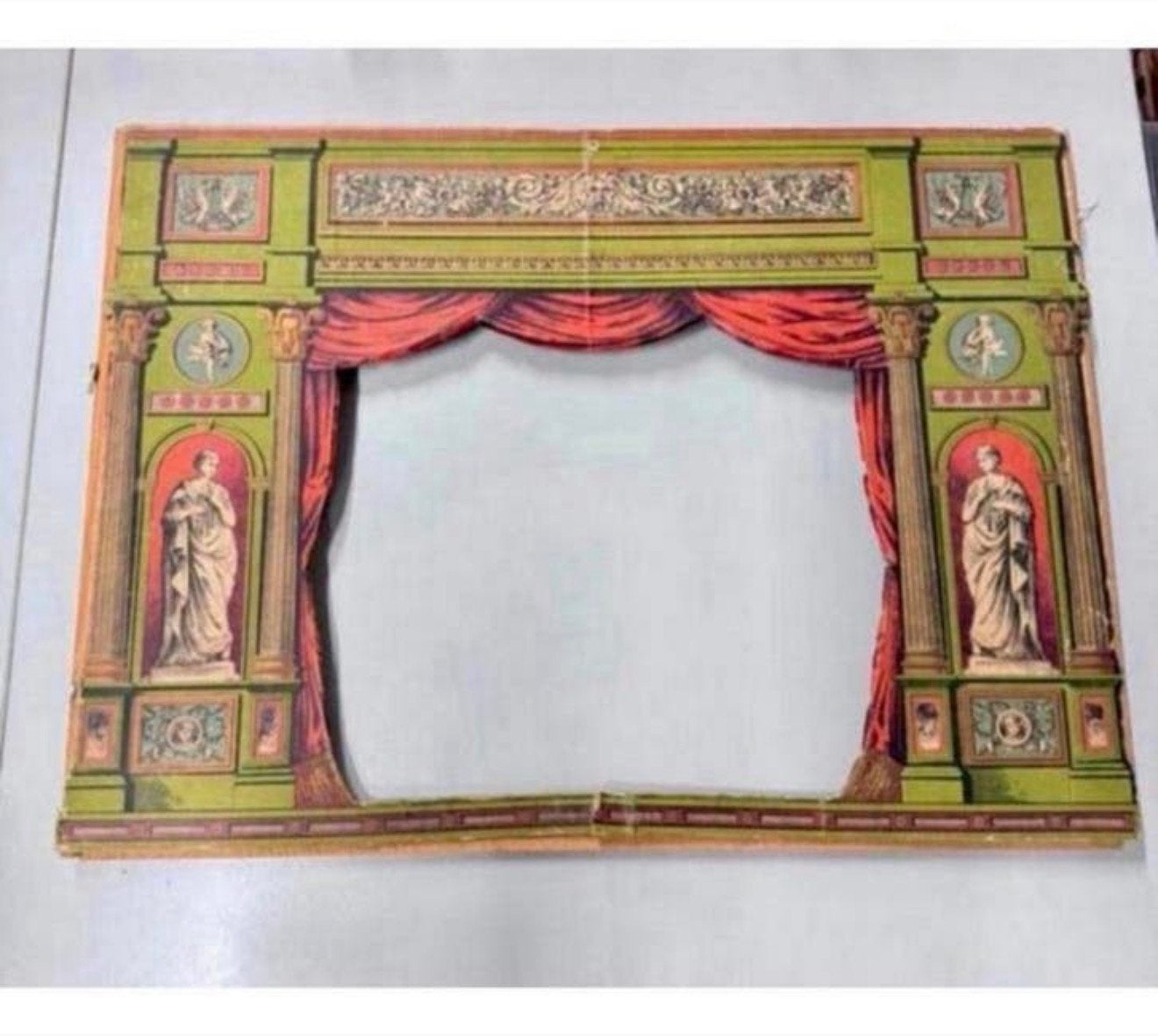 Puppet muppet & marionnette Antiek 1900 theater rand frame, Antiek en Kunst, Ophalen of Verzenden