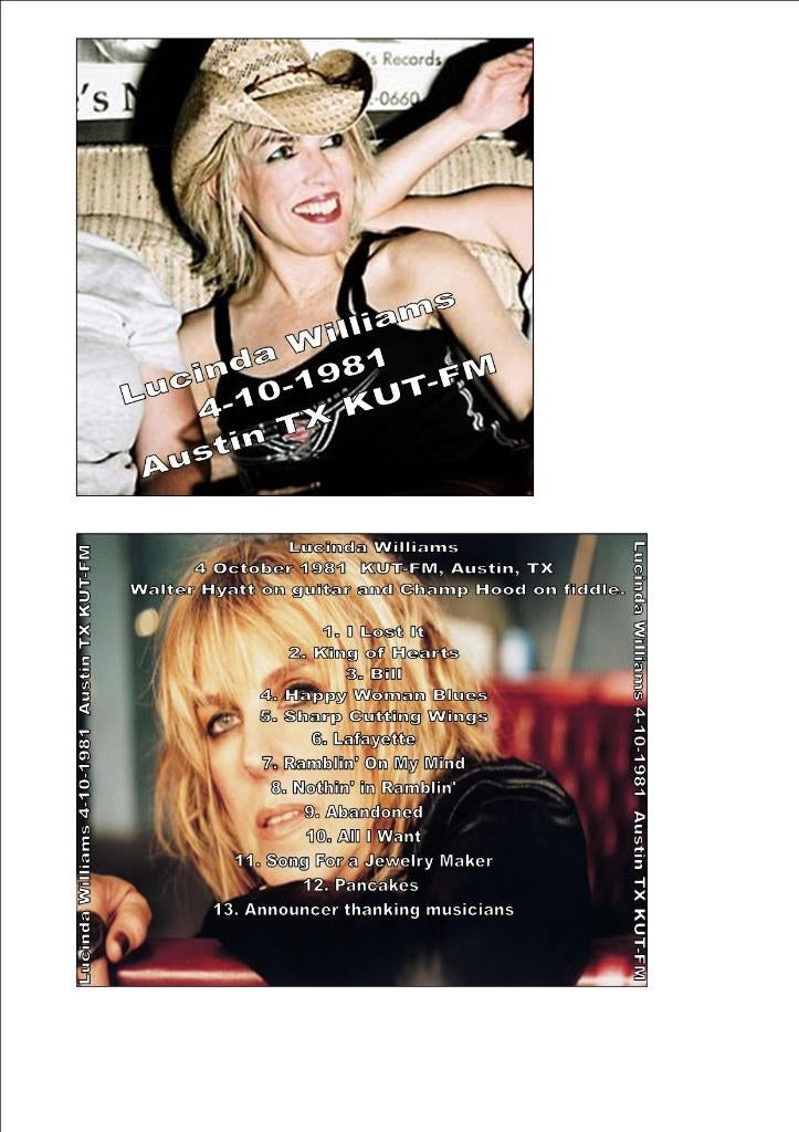 Live Shows van Lucinda Williams, Cd's en Dvd's, Ophalen of Verzenden, Zo goed als nieuw, Singer-songwriter