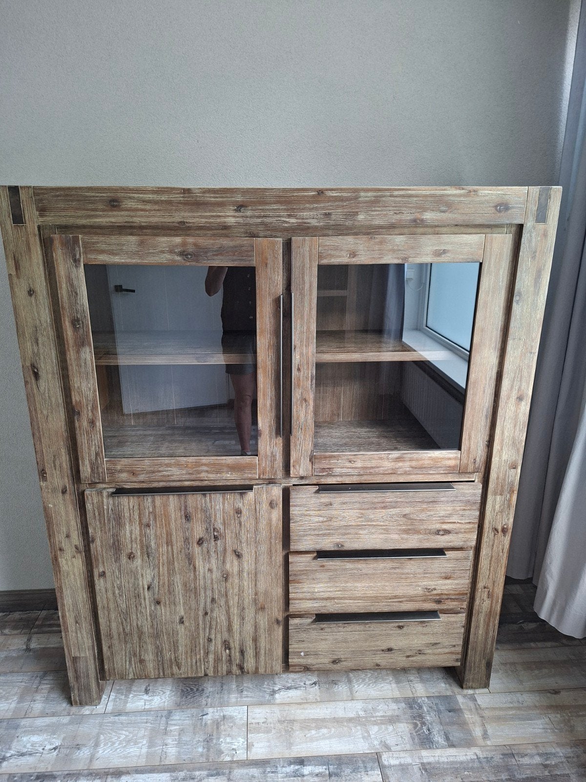 Buffetkast acaciahout, Ophalen, Gebruikt, 25 tot 50 cm, 200 cm of meer