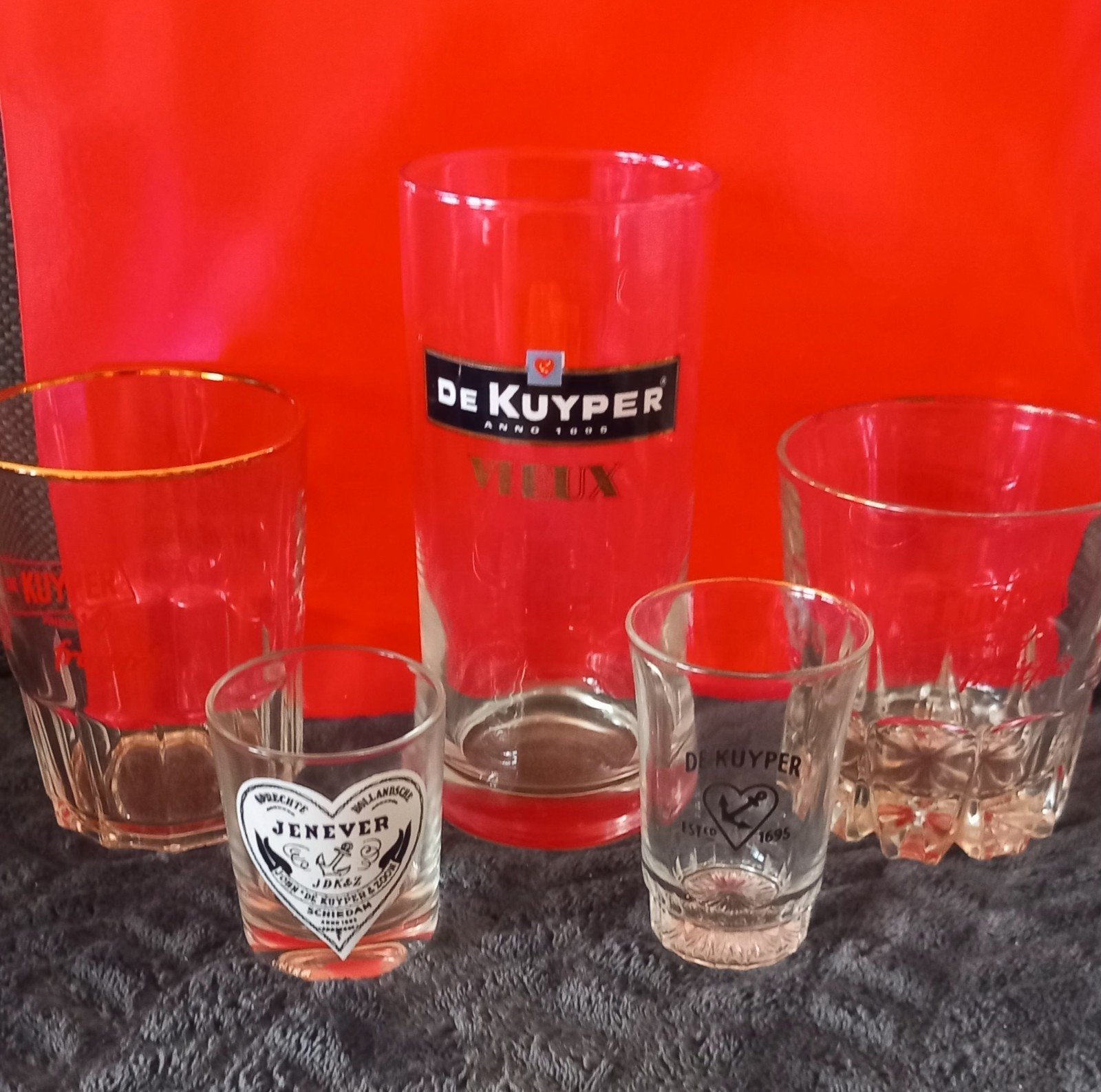De Kuyper Jenever Glazen  Longdrink, Sap & Borrel, Verzamelen, Glas en Borrelglaasjes, Ophalen of Verzenden, Zo goed als nieuw