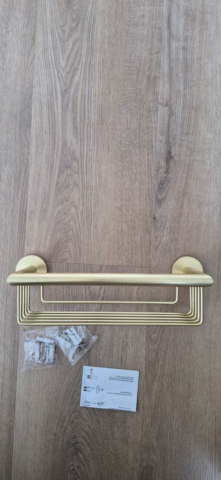 Saniclear Brass shampoo houder / doucherek 30cm mat goud, Ophalen of Verzenden, Nieuw, Goud