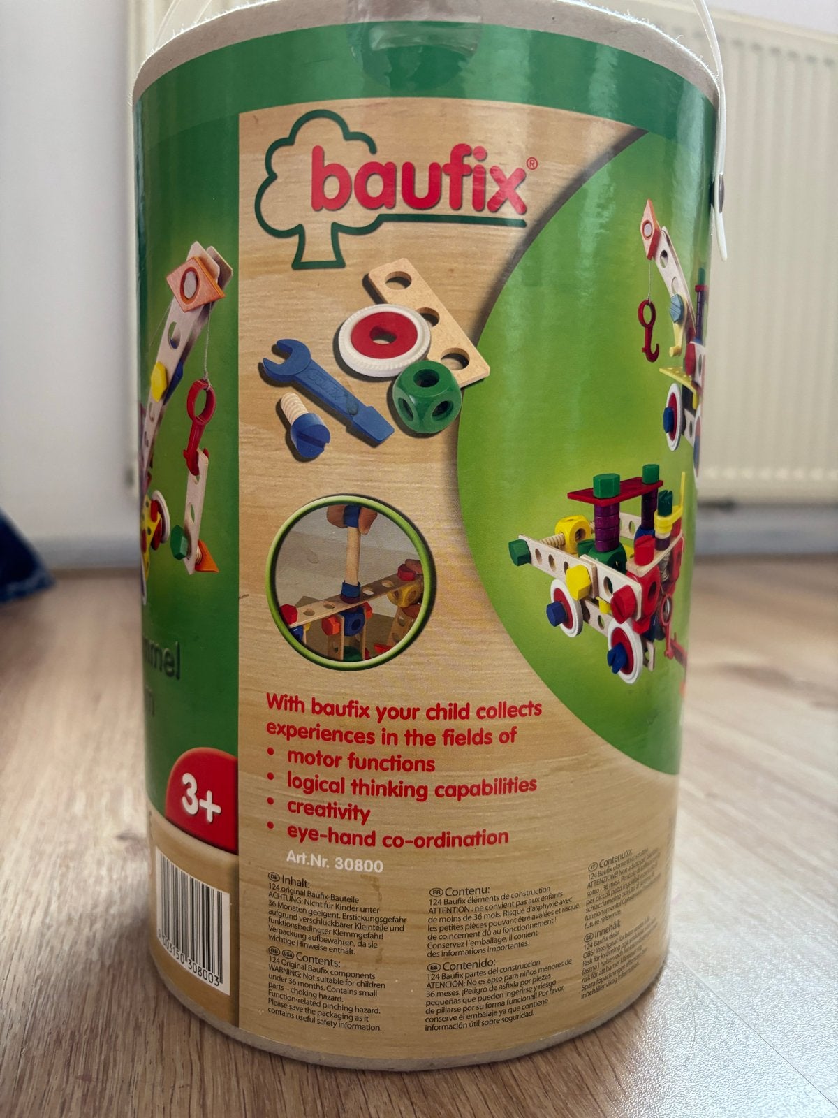 Baufix Super Trommel Bouwset - Houten Constructiespeelgoed, Ophalen of Verzenden, Gebruikt, Overige merken