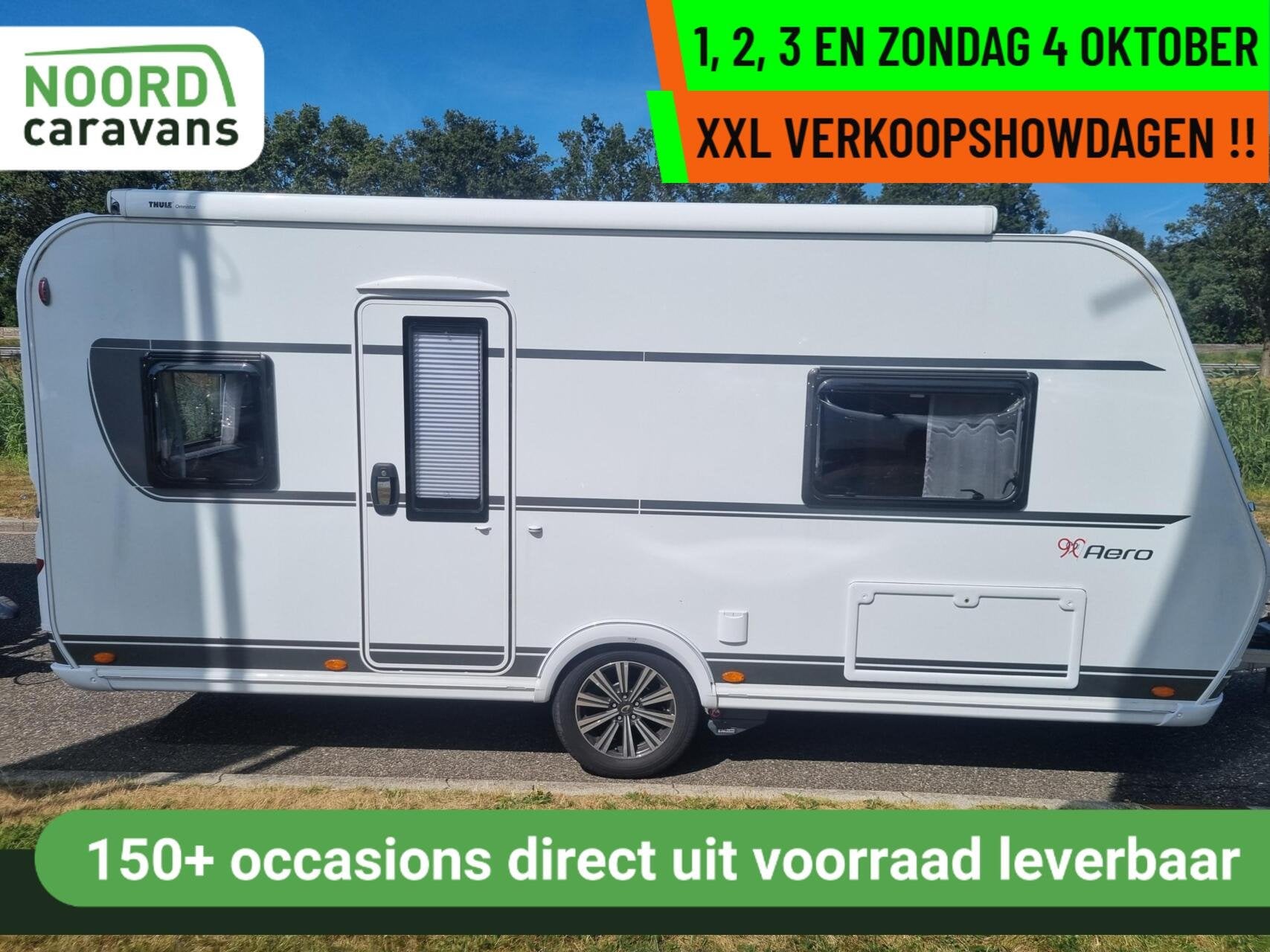 Dethleffs Aero - XXL VERKOOPSHOW 1,2,3 & 4 OKT. 10-17 UUR, Rondzit, Bedrijf, Hordeur, Tot en met 4
